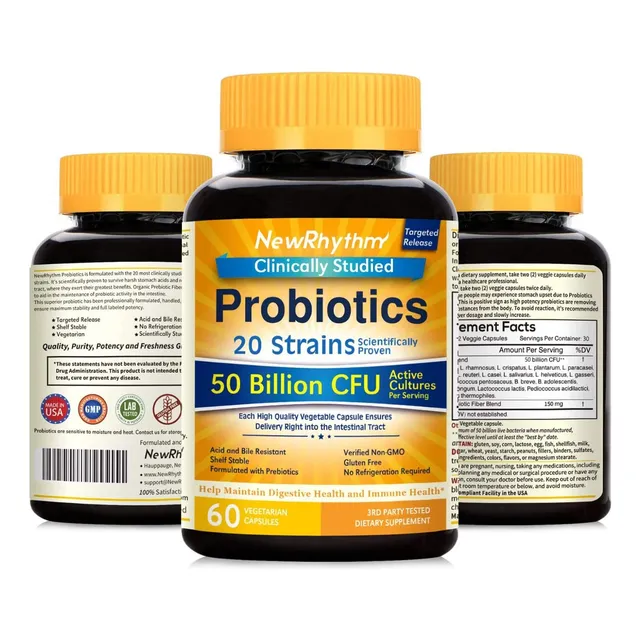 Probioticos 50 Billones Cfu, 20 Cepas, 60 Capsulas