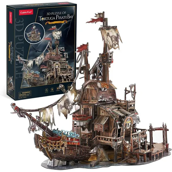 Rompecabezas Puzzle 3d  Bahia Pirata Tortuga Cubicfun