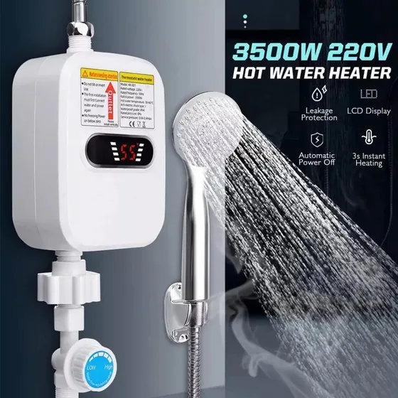 Mini Calentador Agua Fria Caliente Ducha Regadera Baño Nuevo
