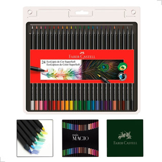 Kit Lapis Cor Caixa 24 Cores Faber Castell Kit Lapis Cor Caixa 24 Cores Faber Castell