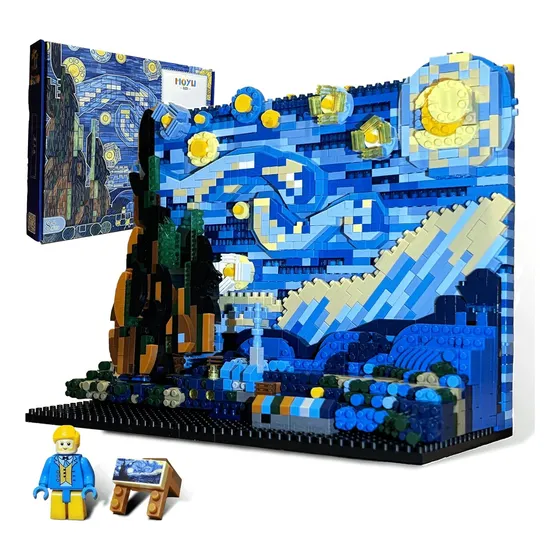 Mini Bloques Y Figuras Para Van Gogh La Noche Estrellada