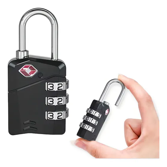 Candado Tsa TSA-558 contraseña de 3 digitos maxima seguridad travel color negro