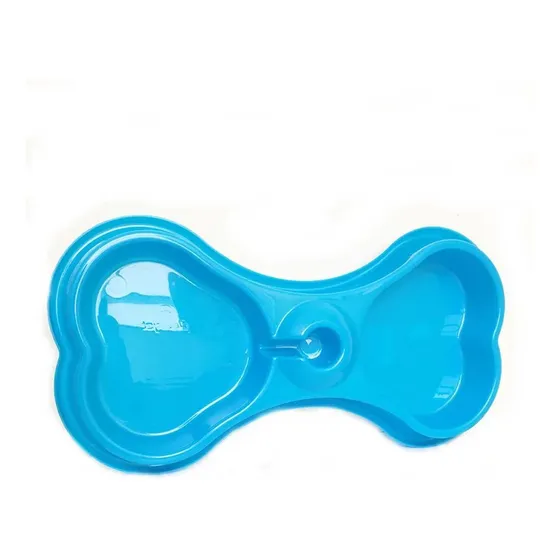 Comedouro Duplo Osso Azul 400g/400ml