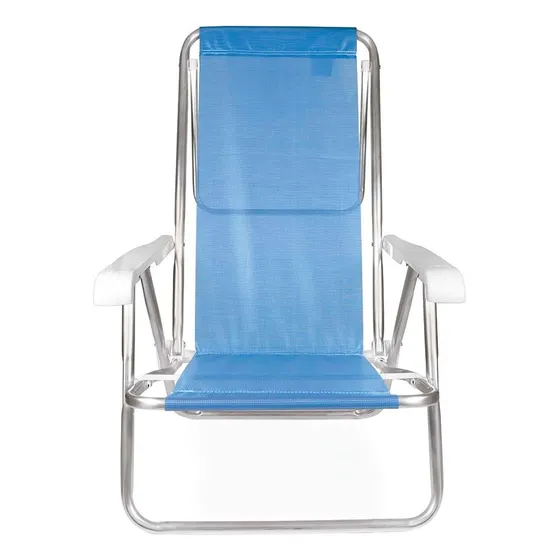 Silla 2267 Reposera Estructura De Aluminio Color Azul Mor
