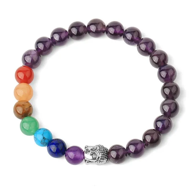 Pulsera 7 Chakras Piedra Natural 8mm Buda 