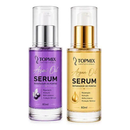 Kit Reparador De Pontas Açaí Oil E Argan Oil 60ml Nutrição