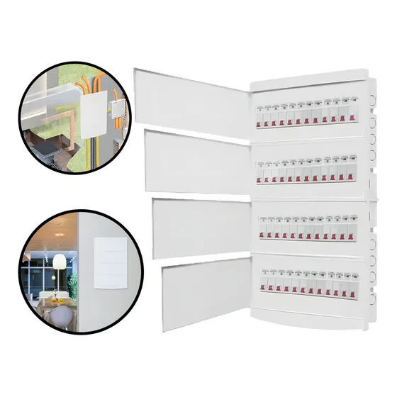 Quadro Distribuição Embutir Slim 64 Disjuntor Tigre