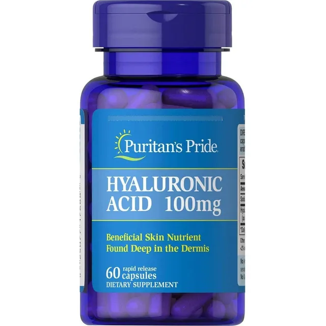 Ácido hialurónico 100 mg 60 g Puritan's Pride® importado de EE. UU.
