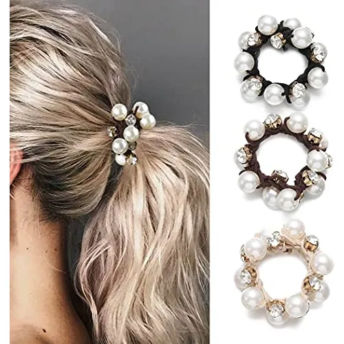 Brinie Pelo Ties Negro Elastic Hair Scrunchies Bandas Zh8fx