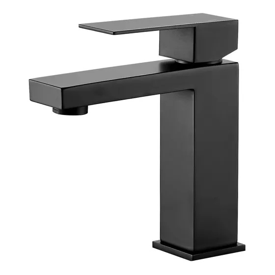Grifo Lavabo Baño Negro Mate Tocador Acero Inoxidable Para