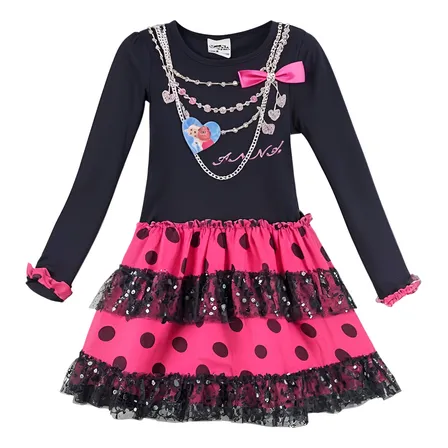 Vestido Niña Frozen Algodón Elasticado Con Tutú Brillos