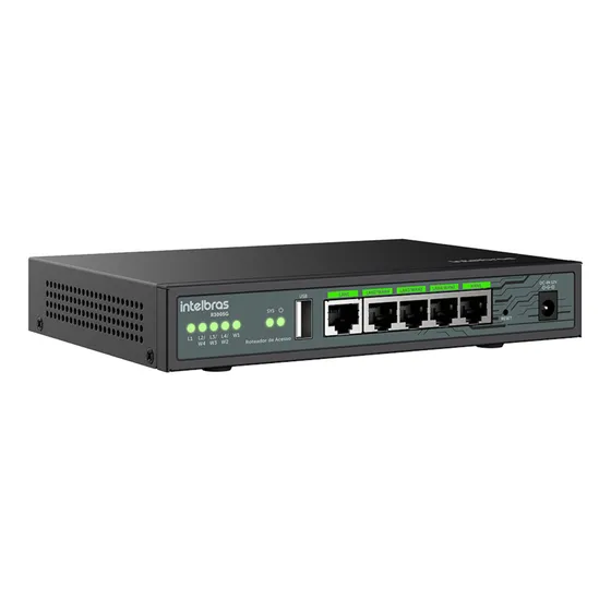 Roteador Intelbras 5 Porta Rj45 R3005g Acesso 4wan 1lan 1usb
