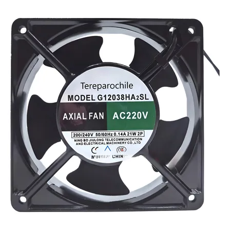 Ventilador Fan Cooler G12038ha 2sl 220/240v 21w 120x38mm Led Negro
