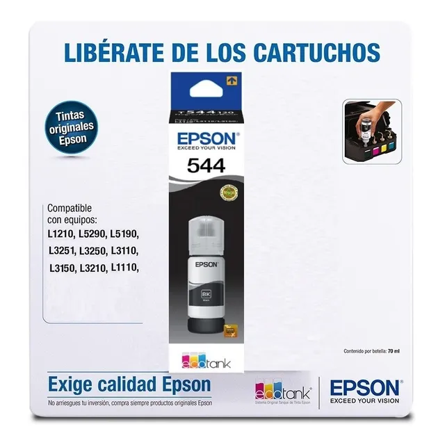 Tinta Epson  T544 Negro Original  T544120-al Factura Envio 