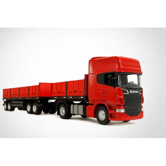 Camion Escala 1:64 Scania Chasis - Acoplado (welly Modif.)