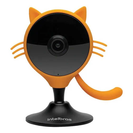 Capa Silicone Para Câmera Im3 Gato Intelbras Cor Laranja