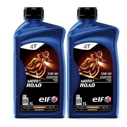 Kit 2 Óleo Para Moto 15w-50 Semissintético Elf Moto 4 Road