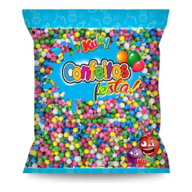 Confeito Colorido Peróla Sabores Sortidos 500g Para Doces