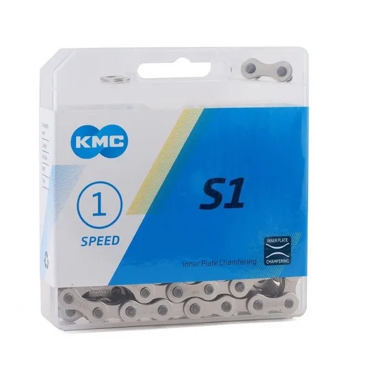 Cadena Bicicleta Kmc 1 V.color Plata 112 L  Bmx - Fixie