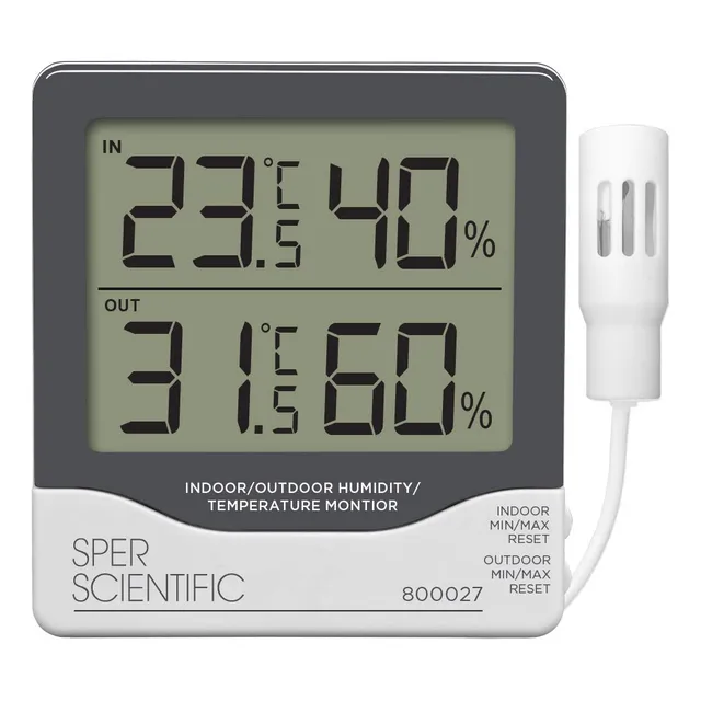 Sper Scientific 800027 Monitor De Humedad Y Temperatura Para