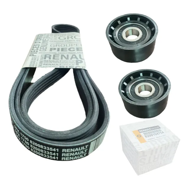 Correa De Accesorios + 2 Patines Para Renault Logan 06-09