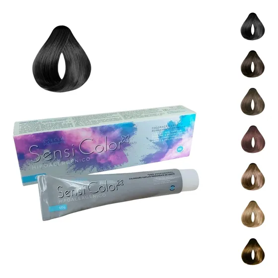 Tintura Sensicolor Alergoshop Hipoalergênica Eclat Coloração