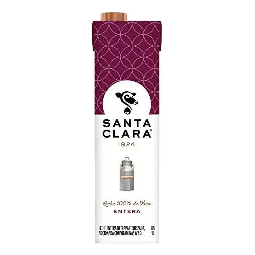 Leche Santa Clara De 1 Litro Entera 6 Pzas + Café De Regalo.