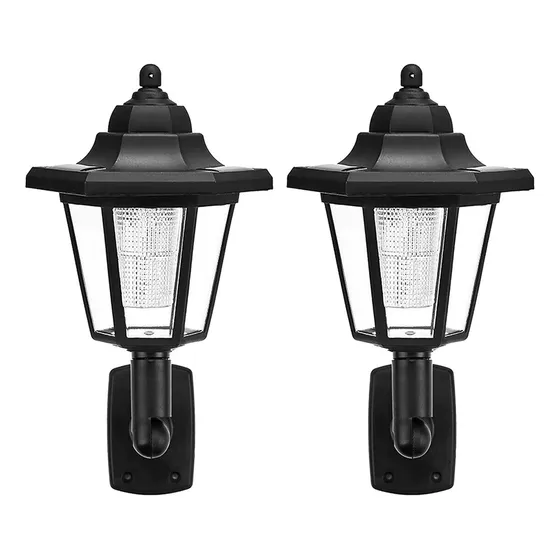 Luzes De Parede Retro Led Solares Hexagonais Do Anoitecer Ao