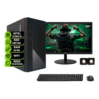 Computador Completo Intel Core I5 16gb Ssd 480gb Monitor 20 Computador Completo Intel Core I5 16gb Ssd 480gb Monitor 20
