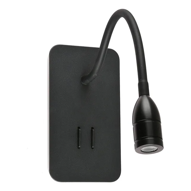 Luz Lectura Led Pared 7w Dirigible Marco De Luz Calida 2.8w