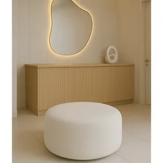 Puff Grande Redondo Boucle OrgĂąnico SofĂĄ Decorativo Luxo Puff Grande Redondo Boucle OrgĂąnico SofĂĄ Decorativo Luxo