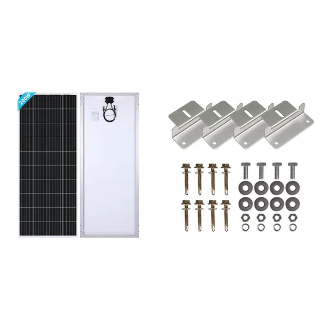 Renogy Panel Solar 200 W 12 V Modulo Monocristalino Alta Z 4