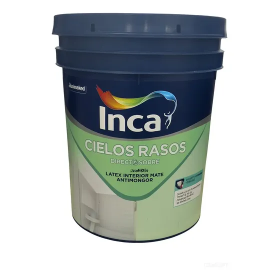 Pintura Para Cielo Raso Inca Latex Interior Antihongos Directo Sobre Hongos 20 Litros Acabado Mate Color Blanco | Cuotas sin interés