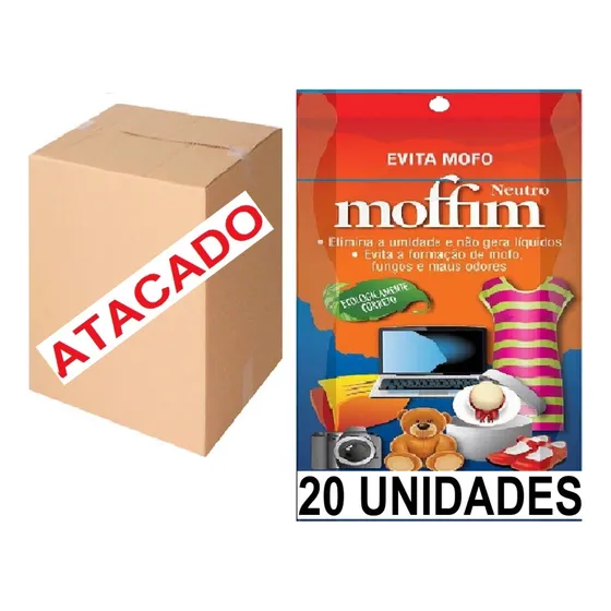 20 Anti Mofo Umidade Fungo Odor Guarda Roupa Gaveta Armario 