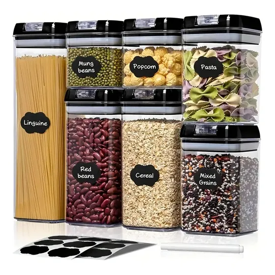 Set 7 Contenedores Hermeticos  Alimentos Cocina Despensa