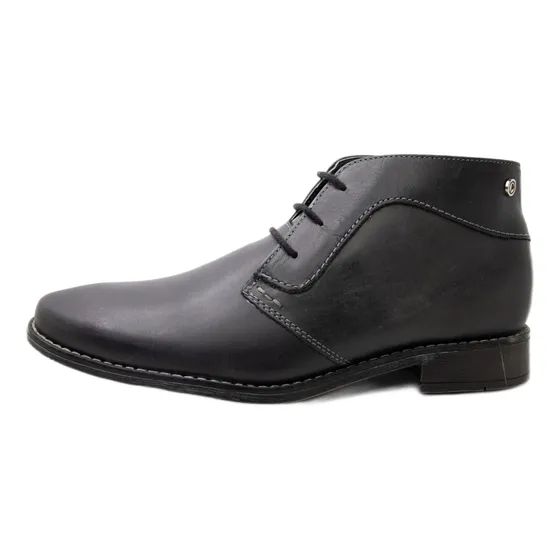Botin Hombre Piel Negro Verdetabaco - Manolo 437