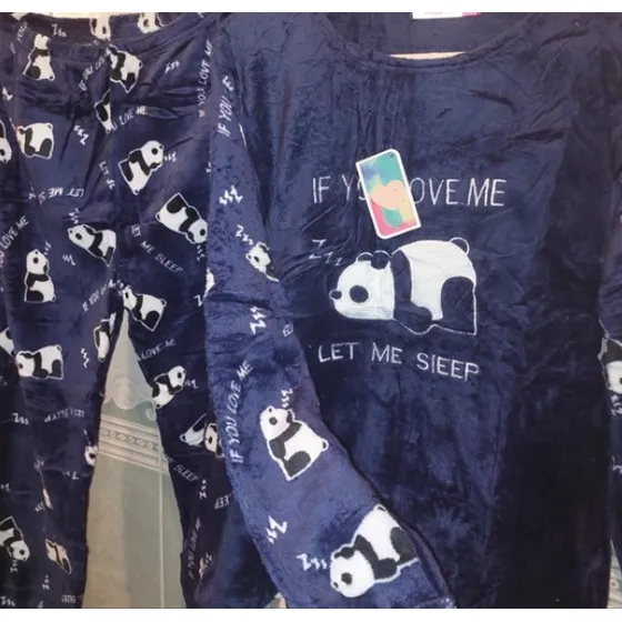 Pijama Mono Piel De Durazno Modelo Osito Panda S-m-l-xl