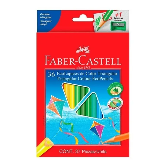 Colores Faber-castell  Con 36 Pz + Sacapuntas De Regalo 
