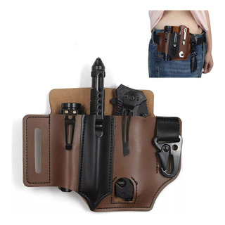 Funda Multiherramienta, Organizador De Bolsillo Edc De Cuero Funda Multiherramienta, Organizador De Bolsillo Edc De Cuero