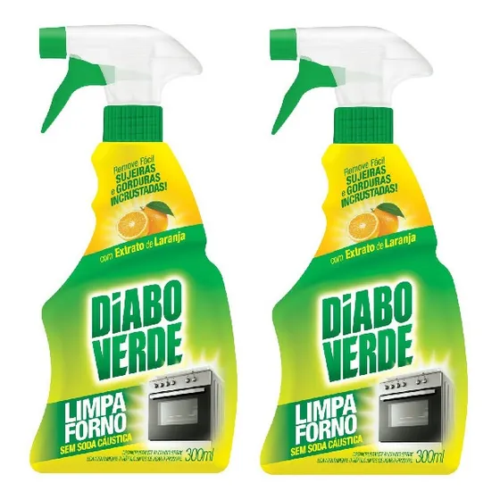 Kit 2 Limpa Forno Remove Gorduras Incrustadas Diabo Verde
