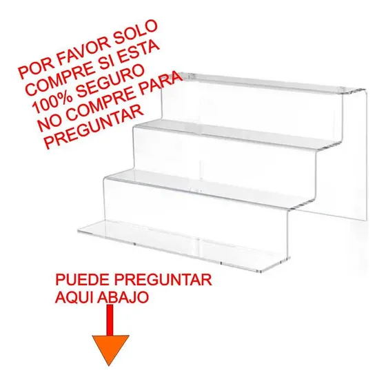 Exhibidor Estante Acrilico Transparente 3 Niveles