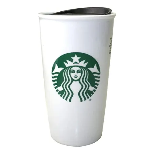 Starbucks Clásico Blanco Y Verde Café Viajero Tumbler Xk7xs