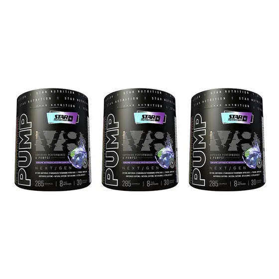 Pre Entreno Pump V8 Next Gen Star Nutrition 285 Gr X 3 Un