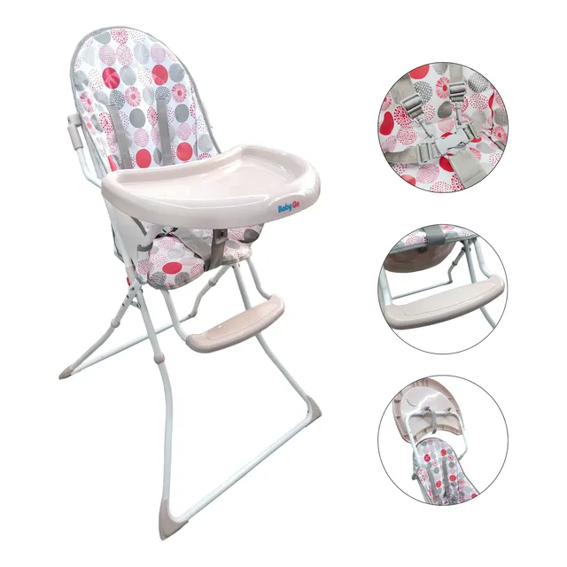 Silla Comedor Alimentación Bebe Niño Plegable Con Cinturón