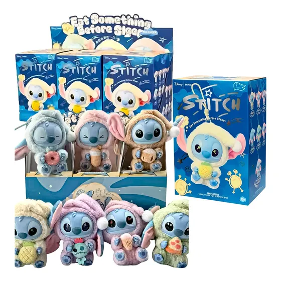 Labubu Oso Peluche Sorpresa 15 Cm Índigo Llavero Sorpresa Stitch