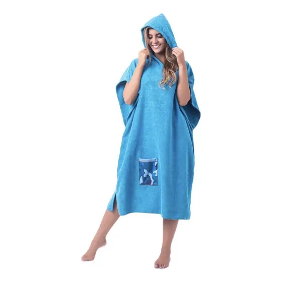 Toalla Poncho Surf Natación Microfibra.(cordano) Cambiador