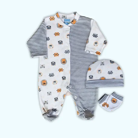 Mono Entero De Bebé Con Gorro Y Manoplas Babsiboo Ref. 7416