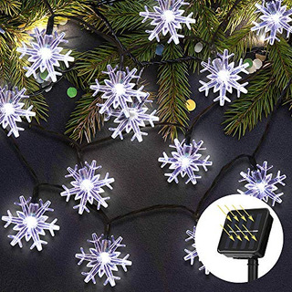 Cadena De Luces Solares Ybb Con Forma De Copo De Nieve Impe Cadena De Luces Solares Ybb Con Forma De Copo De Nieve Impe