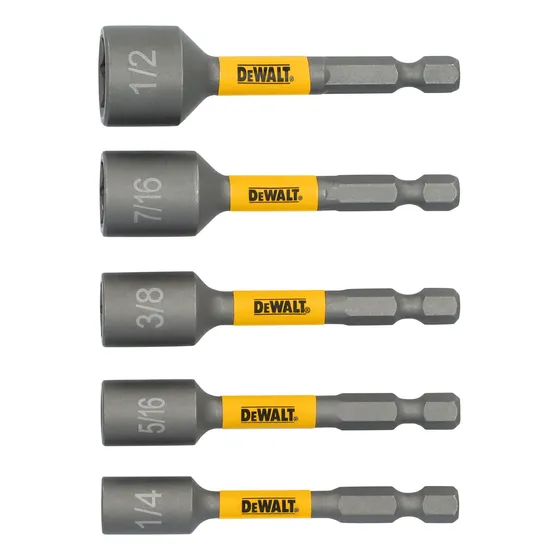 Set 5 Llaves Tuerca Magnética Vástago 1/4  Dewalt Dwaftnd5
