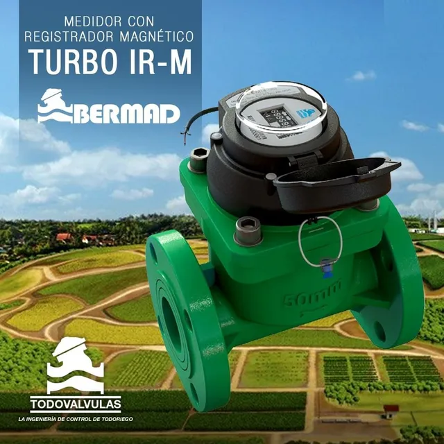 Medidor De Agua Magnético Para Riego Marca Bermad Turbo Ir 